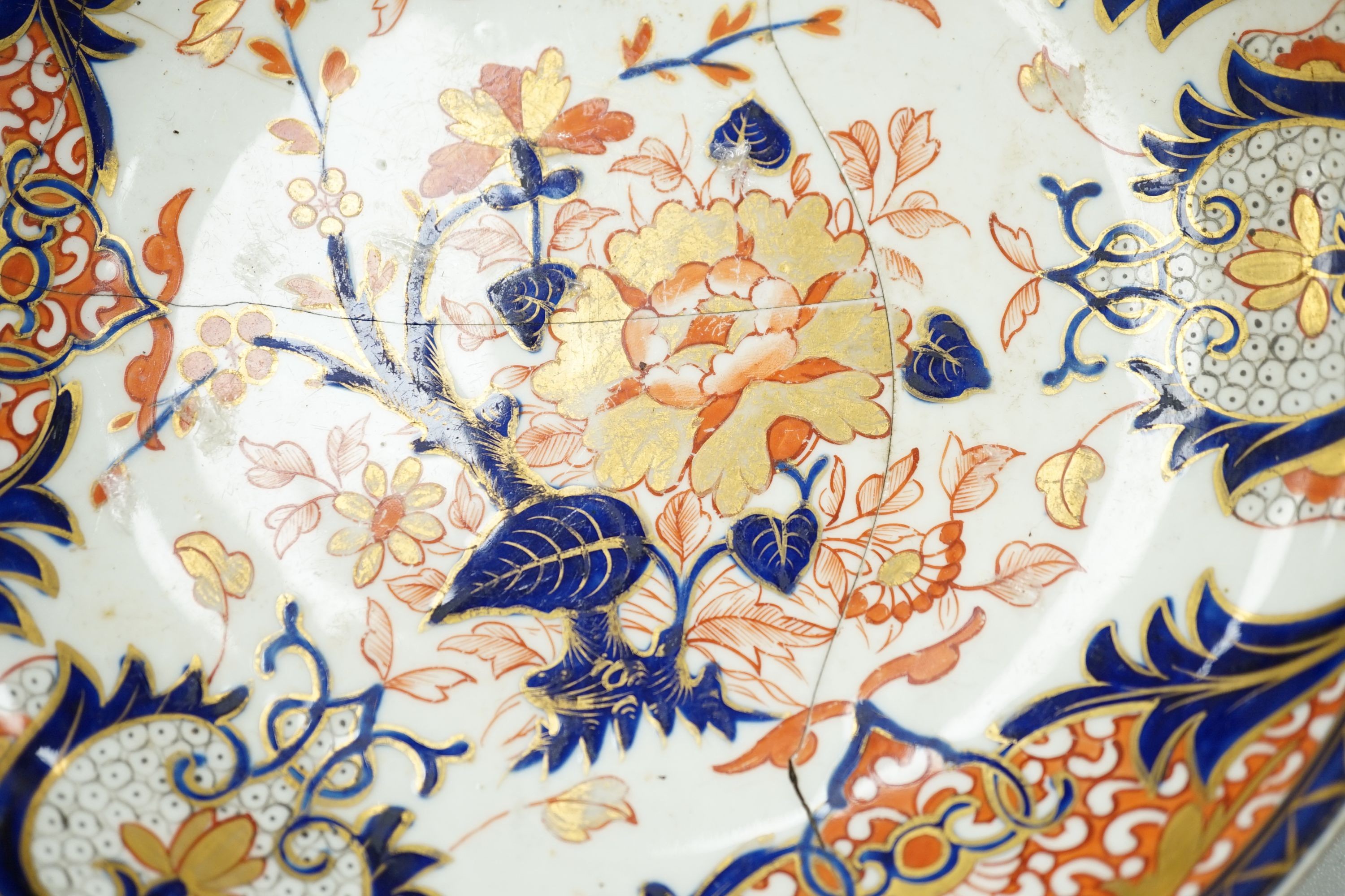 A collection of 19th century Derby Imari pattern tea, coffee and breakfast wares, predominantly pattern number 387
